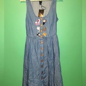 Disney Blue Denim Dress Sz Sm